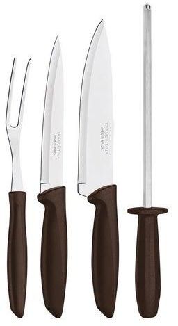 Tramontina 4 Pieces Barbecue Set Knives | Bbq Knife Set With Sharpener