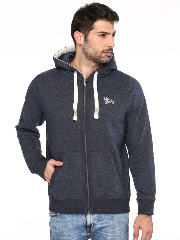 Tokyo Laundry 1E8242 Wood River Zip Up Hoodie Jacket for Men, Charcoal Marl