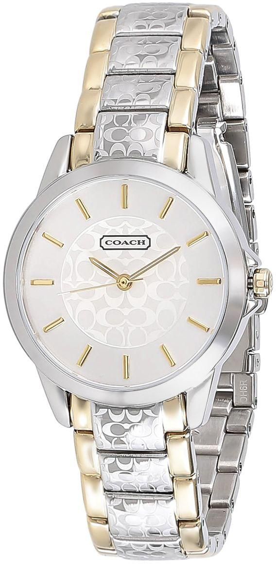 Coach Classic Signature Women's Silver Dial Stainless Steel Band Watch - 14501610