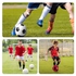 جوارب كرة القدم للاطفال، جوارب طويلة للركبة لفريق كرة القدم للشباب والاولاد والبنات، جوارب رياضية مخططة بطول الركبة، جوارب رياضية لكرة القدم مخططة بلون سادة (3 ازواج، ابيض، اسود، احمر)