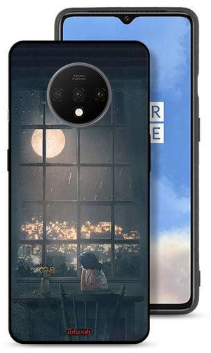 OnePlus 7T Protective Case Cover Looking At Moon Art