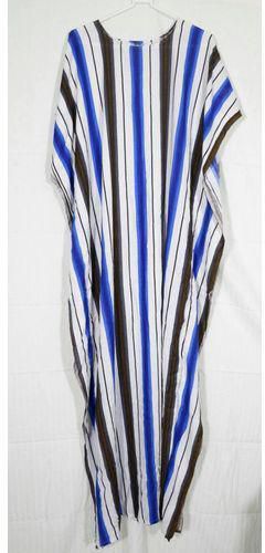 Fashion White And Blue Striped Dera