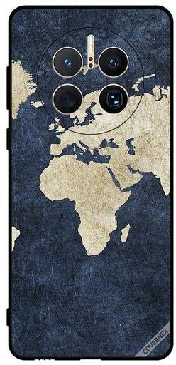 Protective Case Cover For Huawei Mate 50 Pro Map On Jeans Pattern