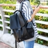 Augur Fashion Men Backpacks PU Leather USB Charging Travel Waterproof Backpack For Teenager Girls Female School