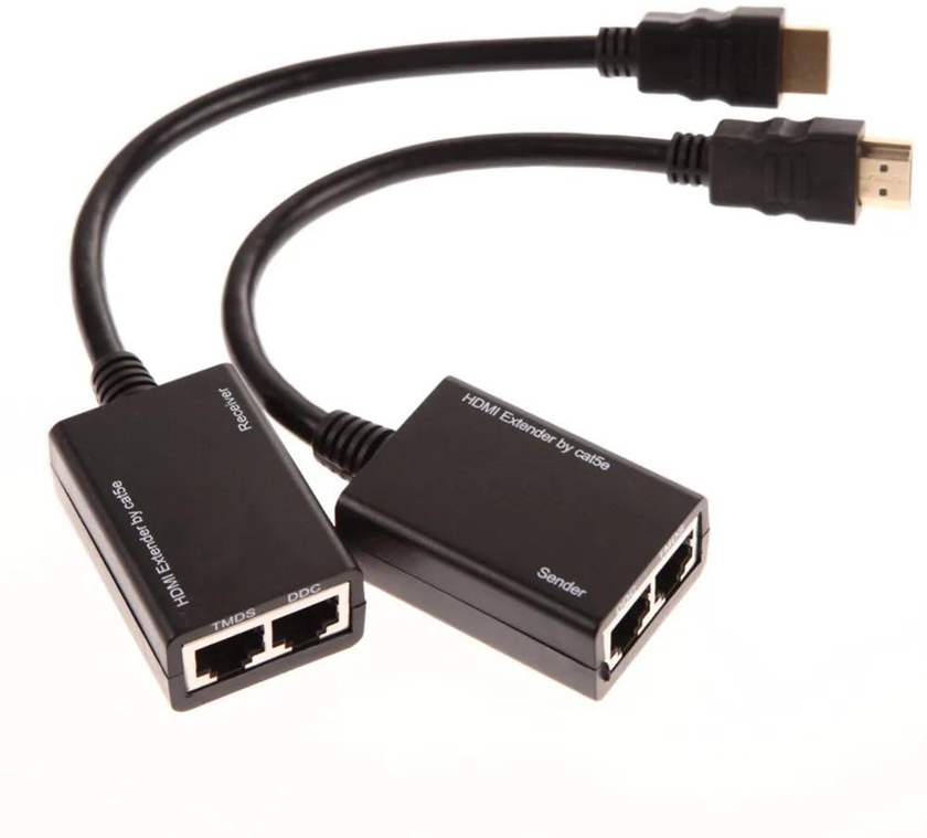 1pc HDMI Over RJ45 CAT5e CAT6 UTP LAN Ethernet Balun Extender HDMI Connecting line