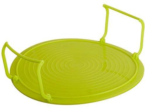 Agfa plastic round microwave plate holder, 24 cm - yellow