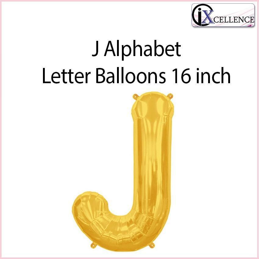 [IX] Alphabet J Letter Balloon 16 inch  toys for girls (Gold)