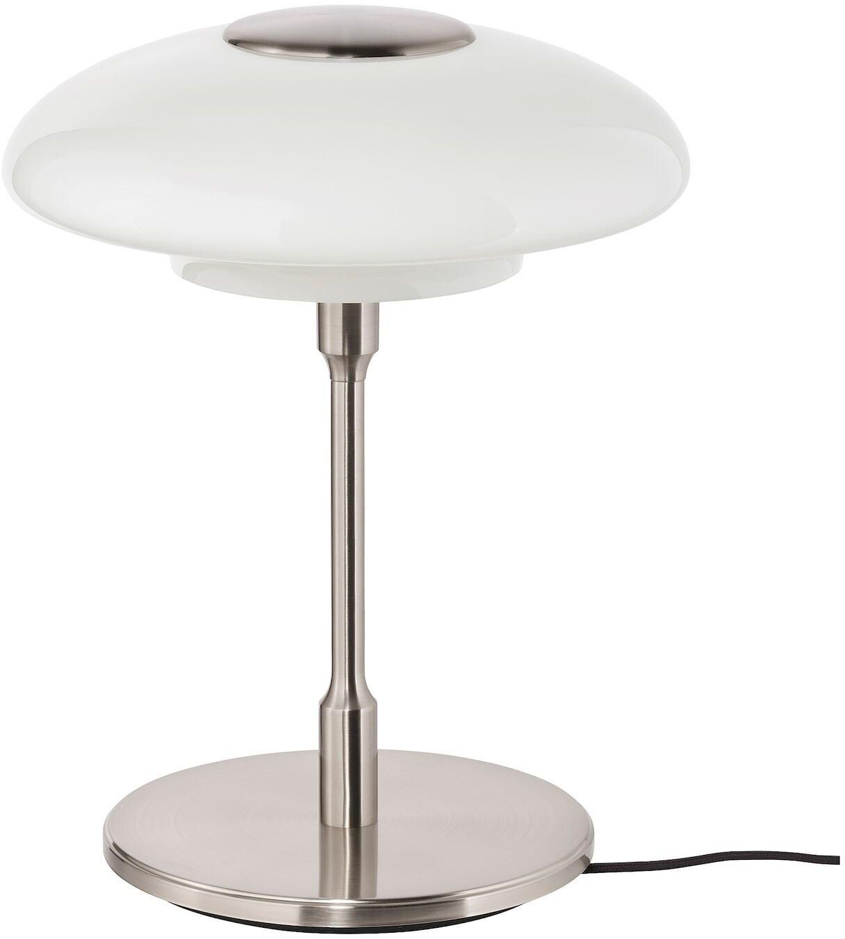 Table Lamp Nickel-Plated Opal White Glass 40 Cm