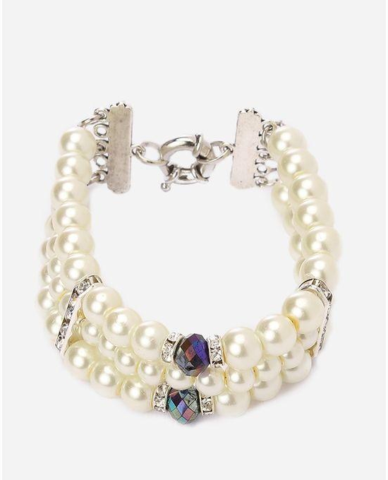 ESLA Layered Pearl Bracelet - Off White