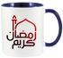 Ramadan Kareem Print Coffee Mug White/Dark Blue 350مل