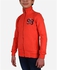 Town Team Boys Chest LogoTwo Side Pockets Zip Up Sweatshirt - Orange