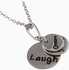 La Preciosa Sterling Silver 'Dream, Smile, Laugh' Circle Necklace