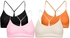 Silvy Set of 4 Sports Bras for Women - Multicolor, Large