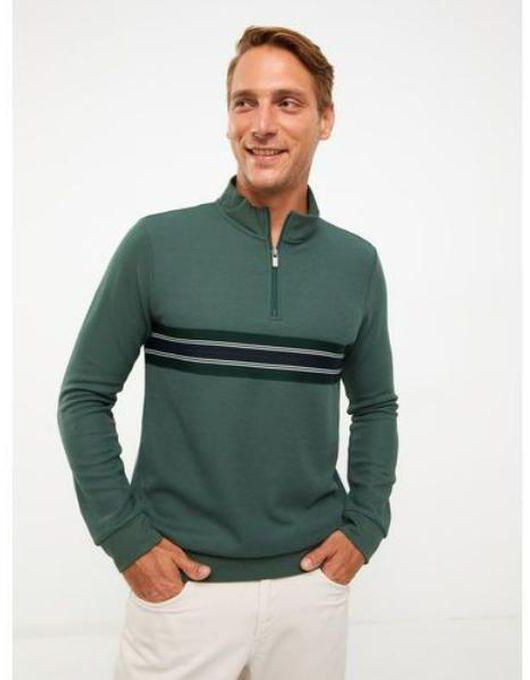 LC Waikiki Zippered Stand-Up Collar Long Sleeve Men's Sweatshirt