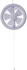 Fresh Ventilator Glass Fan, 20 cm, White - 500004529