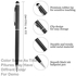 Zonic Z1002 Stylus pen touch screen 2 in 1 (Stylus + Ballpoint Pen + write) For Smartphones + Tablets -Mobile - Black