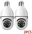 PTZ Wifi IP Mini Camera E27 Bulb Security Surveillance Smart Home Monitoring CCTV LED IR Light