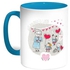 All You Need Is Love Printed Coffee Mug Turquoise/White