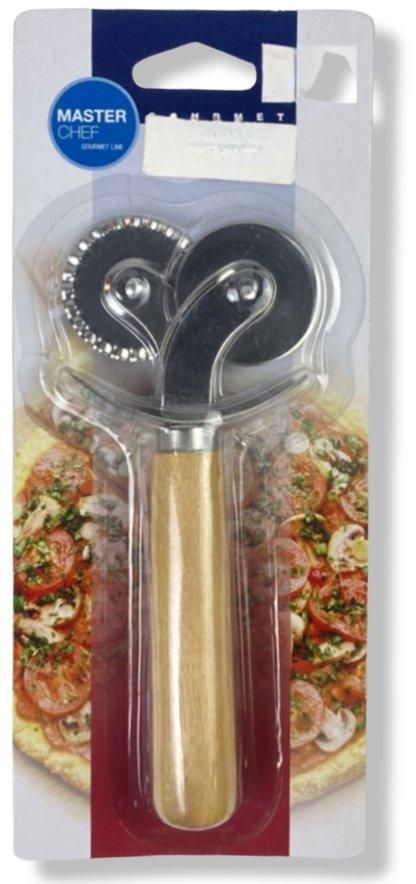 Master Chef Stainless Steel Pizza Slicer, With Wooden Handle
