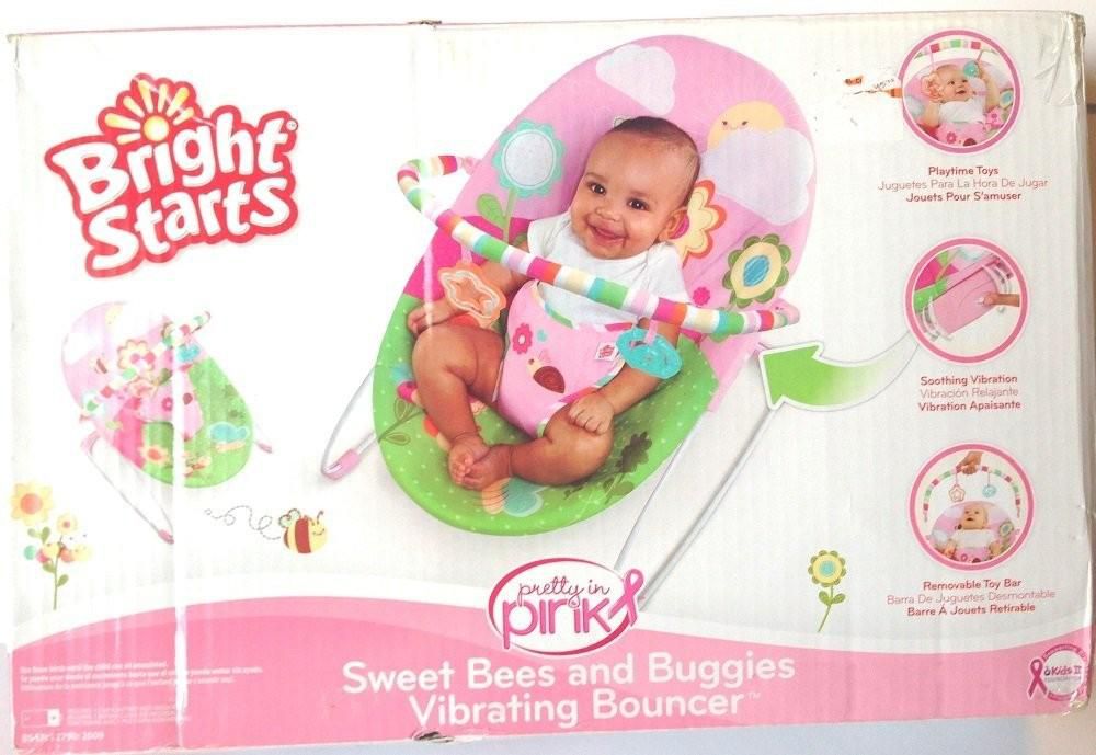 Bright Starts Pretty In Pink Sweet Bees And Buggies Vibrating Bouncer