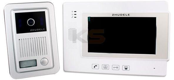 ZDL-27+ZDL-Q DoorPhone 1 IN 1 Intercom System 7 Inch Screen Monitor Unlocking Hands-Free Intercommunication Night Vision Camera with Touch Key Waterproof
