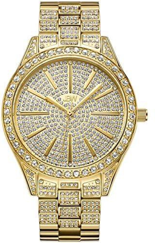 JBW Women's Luxury Cristal 12 Diamonds & 467 Swarovski Crystals Full Bling Watch