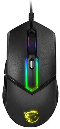 Msi Clutch Gm30 6200 Dpi AdjUStable Omron Switch Symmetrical Design Wired Rgb Gaming MoUSe - Black