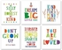 Inspirational Wall Art for Kids Boys Girls Nursery Prints Set of 4,8x10 Unframed,Motivational Quotes Posters Wall Décor for Nursery Bedroom