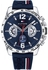 Tommy Hilfiger Men's Decker Silicon Watch 1791476 (Navy Blue/Silver)