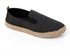 Squadra Textile Slip On Casual Shoes With Straw Sole - Black