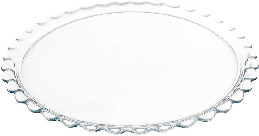 Get Pasabahce Glass Serving Plate, 37 cm - Clear with best offers | Raneen.com