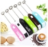 Electric Handheld Milk Frother Whisk Battery Operated Egg Beater Hand Blender Foam Maker For Coffee Latte Cappuccino Hot Chocolate Drink Mixer أزرق