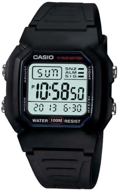 Mens Casio Digital Resin Watch W800H-1AVES