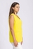 Esla V-neck Sleeveless Buttoned Vest - Yellow