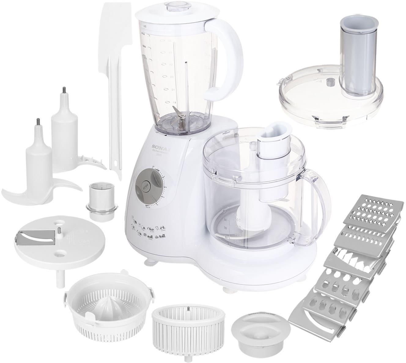 Get Sonai Sh-3850 Kitchen Master Food Processor, 1000 Watt - White with best offers | Raneen.com