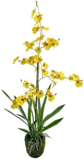 PAN Home Home Furnishings Orchid Flower Arrangement With Pot H 90 Yellow 221Aic9900434