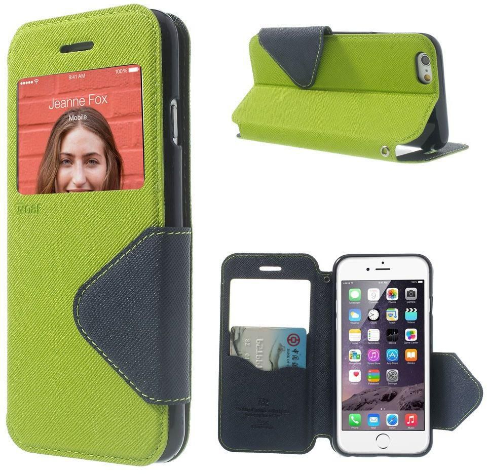 Roar Korea Diary View Window Green Stand Case for Apple iPhone 6