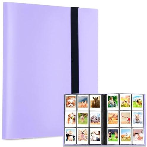 Photo Album with 432 Pockets,for Polaroid Camera, for Fujifilm Instax Mini 11 90 70 9 8+ 8 LiPlay Instant Camera Train Movie Ticket Card Collection Book Storage Book(Purple)