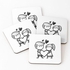 funny valentines day gift Coasters - Wooden Coaster Set - 6 Pcs