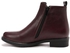 xo style Leather Ankle Boot - Burgundy
