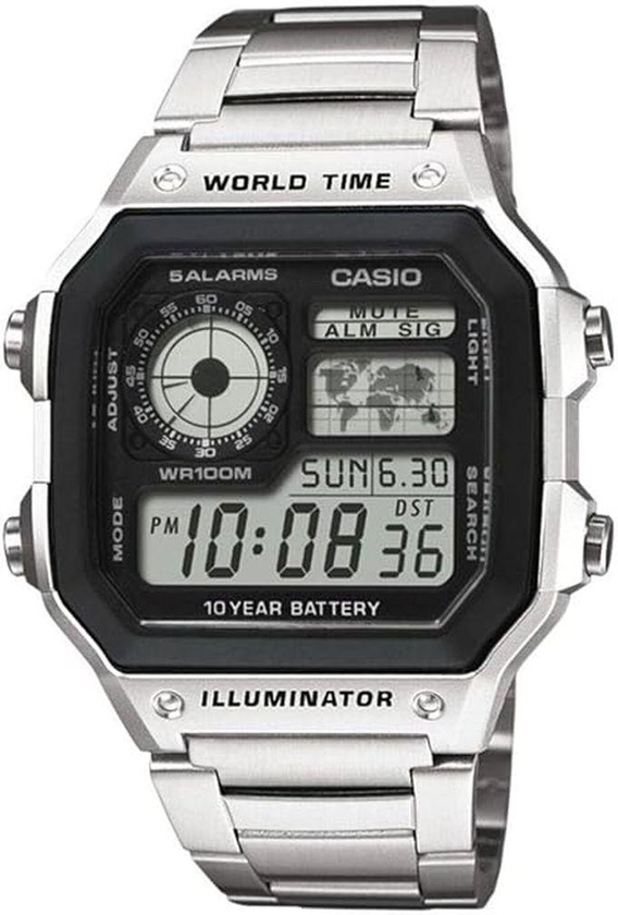G Shock Couple Casio Collection Rectangle Casual Watch For Men Model Ae-1200whd-1a