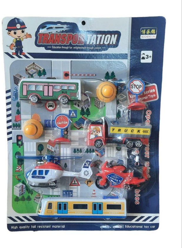 Transportation Toy Set 9 Pcs Card.