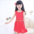 Red Lace Casual Dress For Girls