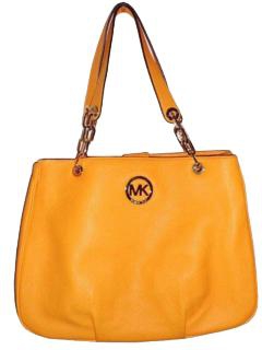 Michael Kors Women's Fulton Vintage Yellow Leather Tote Bag