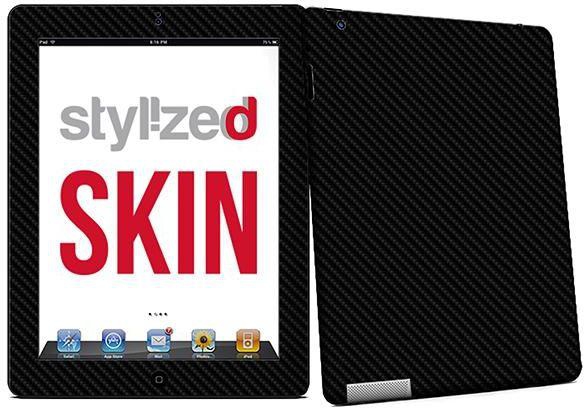 Stylizedd Premium Vinyl Skin Decal Body Wrap For Apple Ipad 2 (2011, 2nd Gen) - Carbon Fibre Black