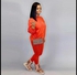 Orange Long Sleeve Gorgeous 2piece Set