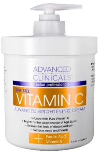 Vitamin C New Advanced Clinicals Vitamin C Brightening Cream With Pump