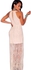 فستان ماكسي للنساء - مقاس قياس واحد، ابيض