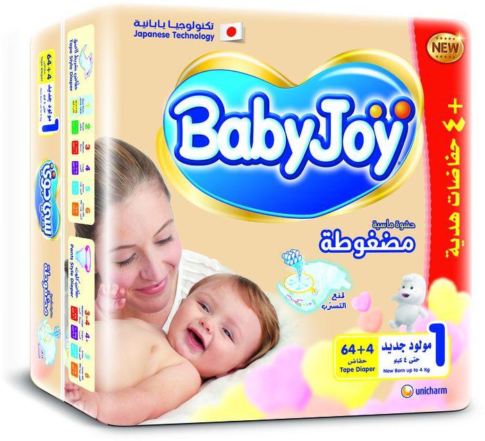 Baby Joy Jumbo New Born Size 1 - 64 plus 4 Pcs