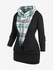 Plus Size Cowl Neck Peek and Boo Plaid 2 in 1 Top - L | Us 12